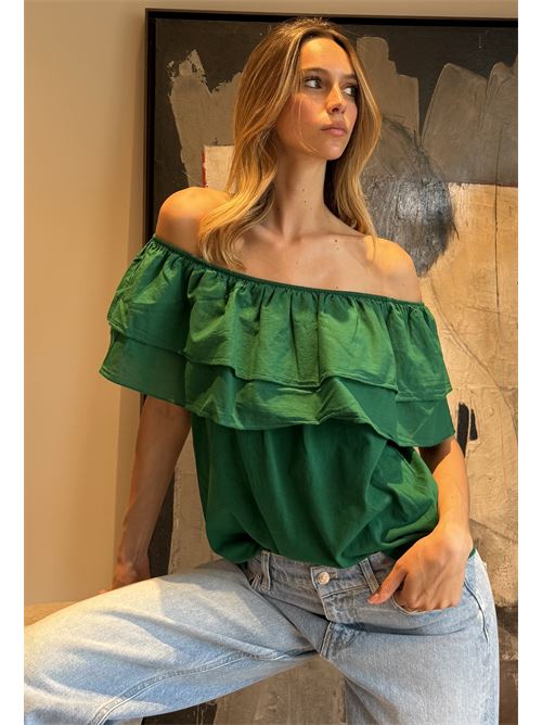 T-shirt scollo bardot DIECI MINUTI | 15481